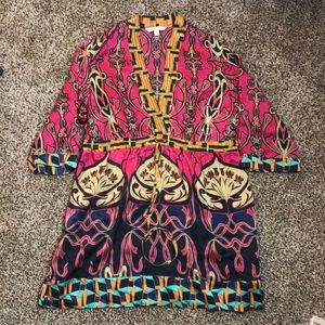 Women’s cAbi Silky Satin Pink Vibrant Colored Top